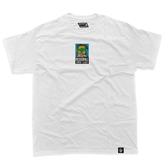 REBORNZ Sticker White T-Shirt