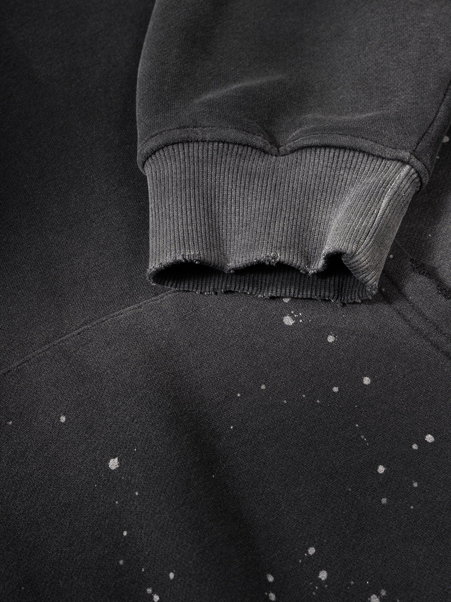 MIH Vintage Washed Frayed Fleece Hoodie